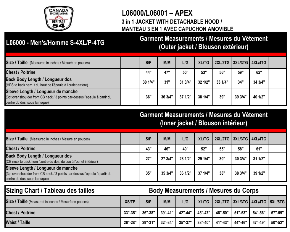 Apex 3 in 1 winter jacket