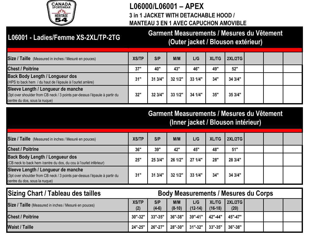 Apex 3 in 1 winter jacket
