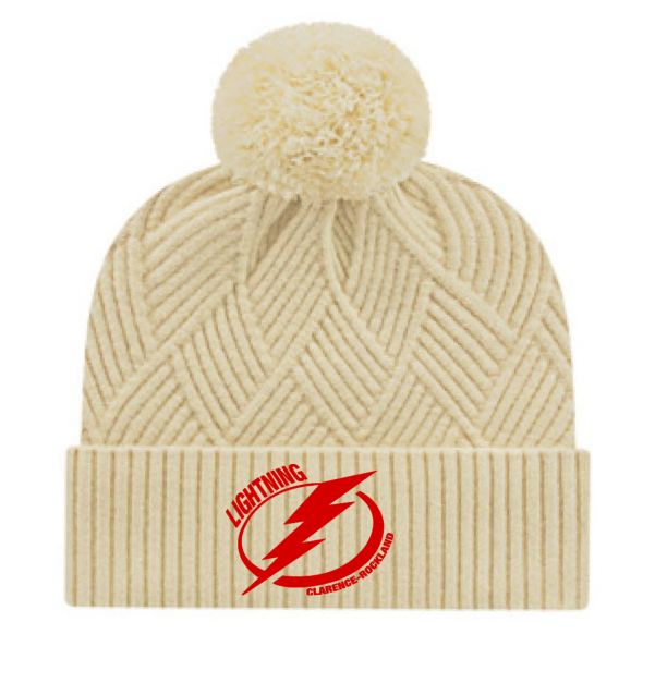 Pompom textured toque lightning
