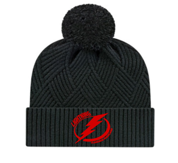 Pompom textured toque lightning