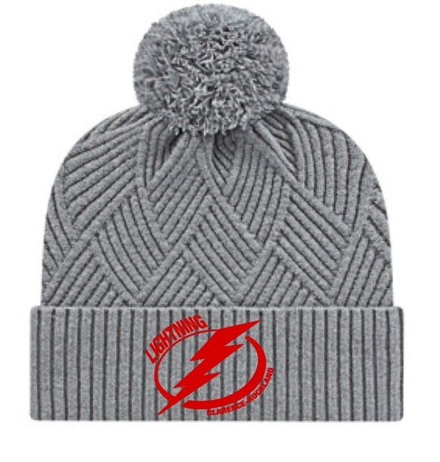 Pompom textured toque lightning