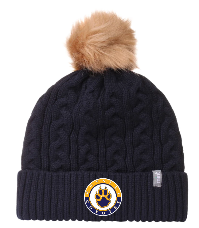 Tuque texturée à pompon
