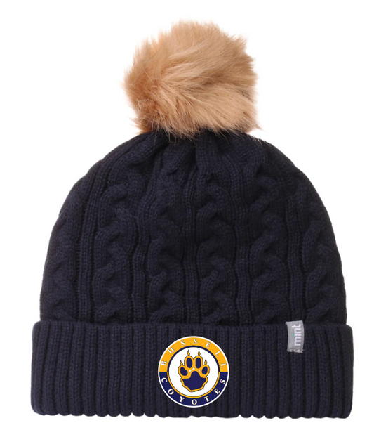 Tuque texturée à pompon