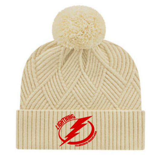 Pompom textured toque lightning