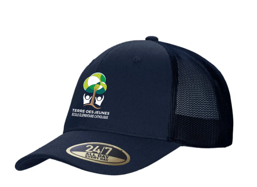 Bleu Marin casquette trucker snapback École Terre-Des-Jeunes
