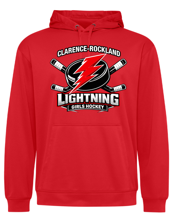 Performance Hoodie lightning girls hockey