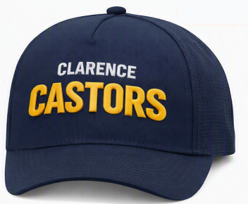 Navy trucker snapback hat with 3D Castors