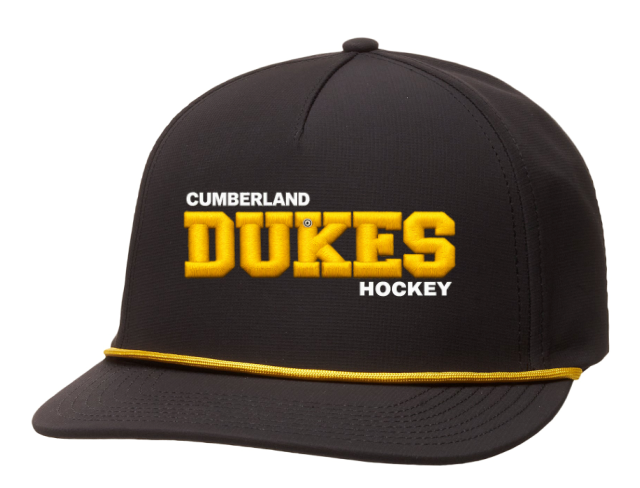Black rope snapback hat Dukes